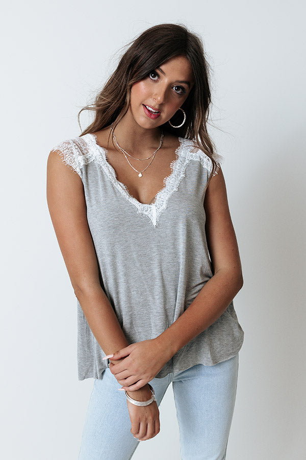 Cayman Crushing Shift Top In Grey