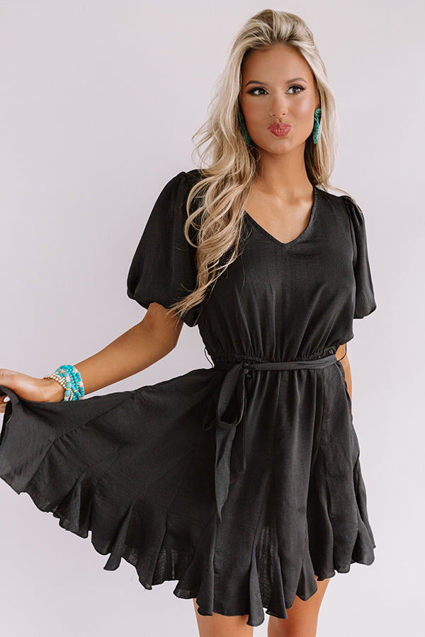 Tuscan Twirls Dress In Black