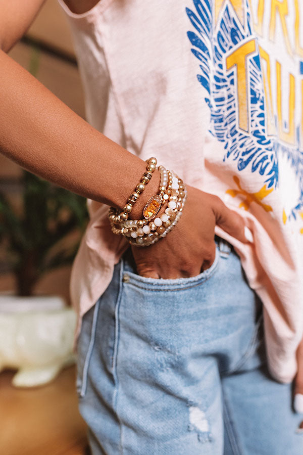Broadway Beautiful Bracelet Set In Champagne