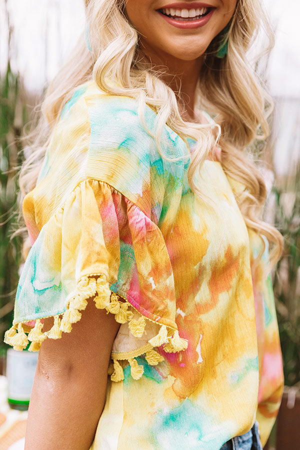 Sun And Fun Watercolor Top Image - 1