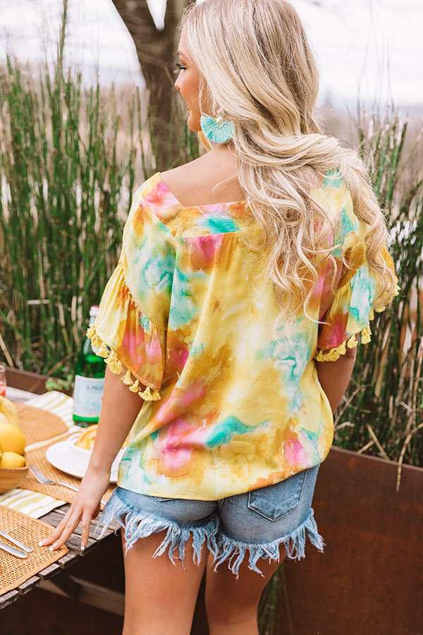 Sun And Fun Watercolor Top Image - 1