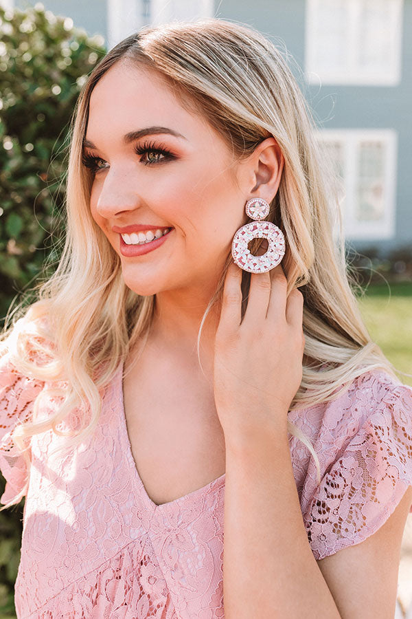 Baja Blooms Earrings In White