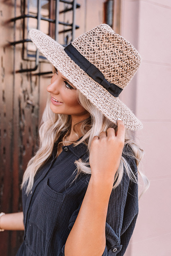 Surf Shack Woven Hat In Tan