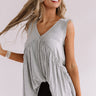 Adley Babydoll Shift Tank In Grey Image - 1