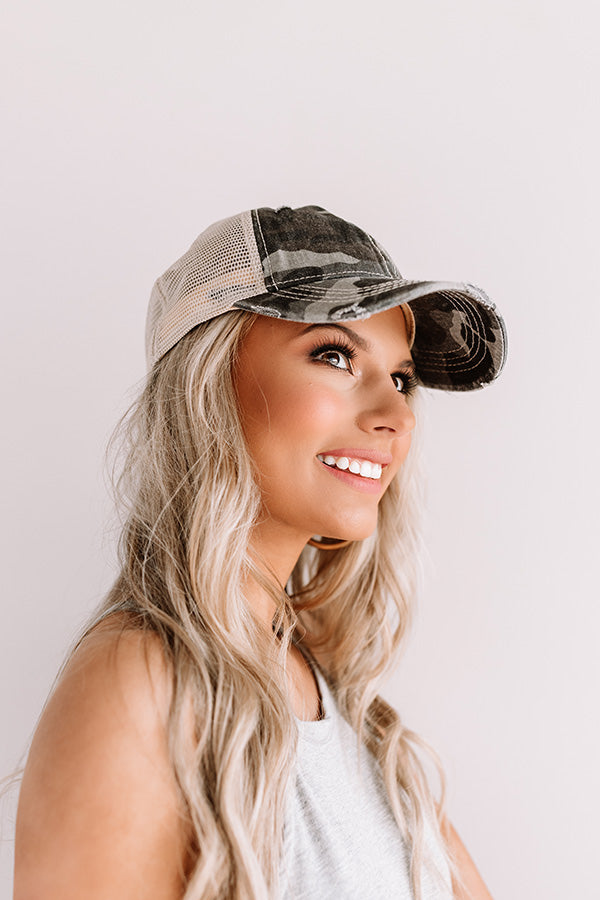Hey Gorgeous Camo Baseball Cap