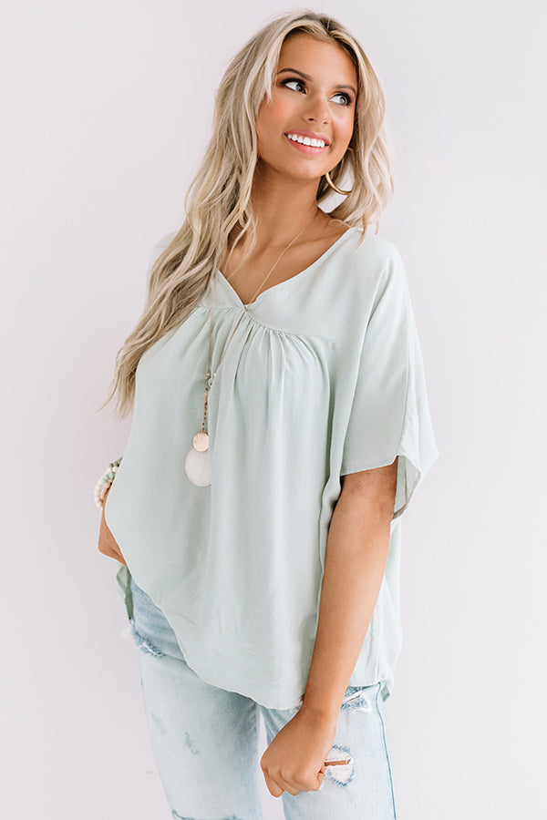 Chic Ashore Shift Top In Mint