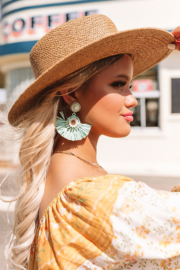 Endless Dreaming Fan Earrings In Mint