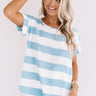 Act Casual Shift Top In Sky Blue Image - 1