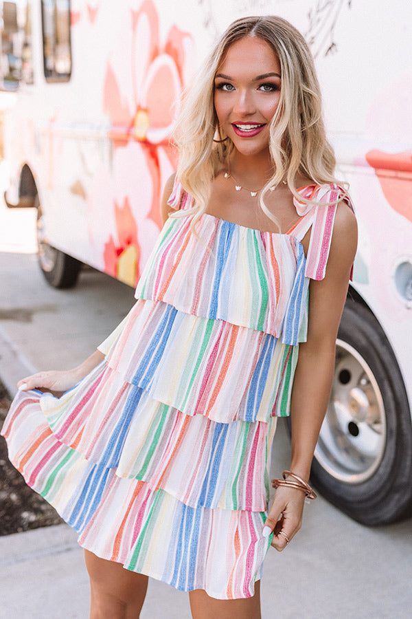 St. Barts Babe Ruffle Dress In Red