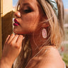 Kendra Scott Elle Gold Drop Earrings in Iridescent Coral Illusion Image - 1
