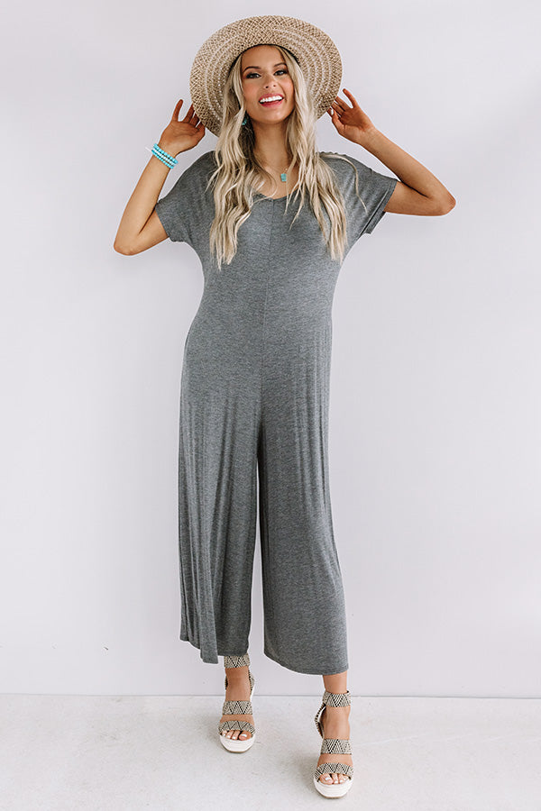 Vibe To This Jumpsuit in Dark Grey