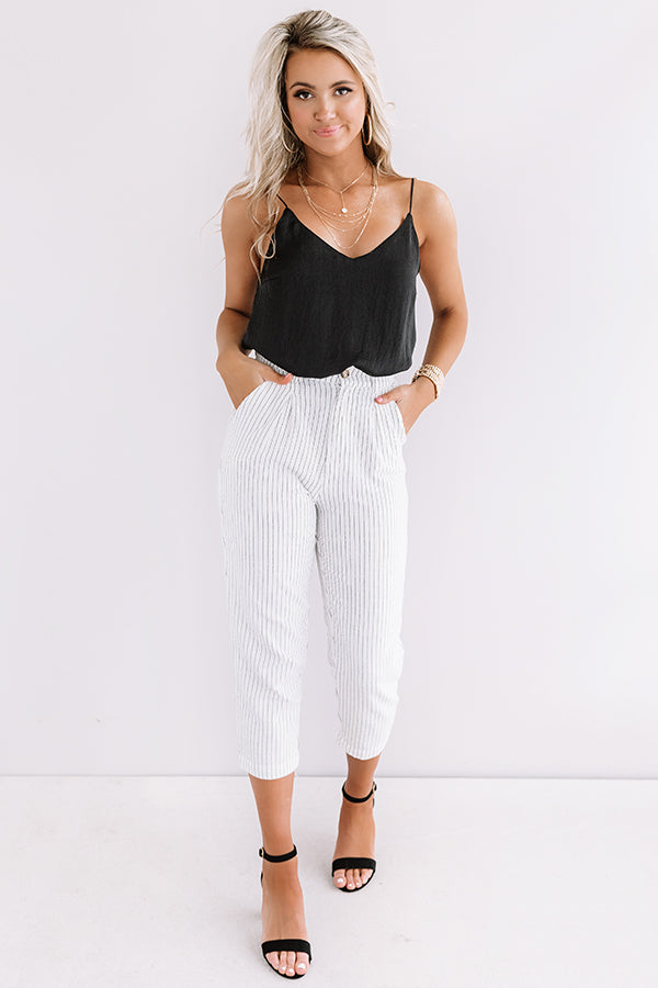 St. Barts Brunch High Waist Stripe Trousers