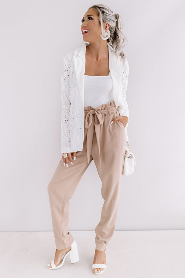 Style Session High Waist Trousers In Iced Mocha
