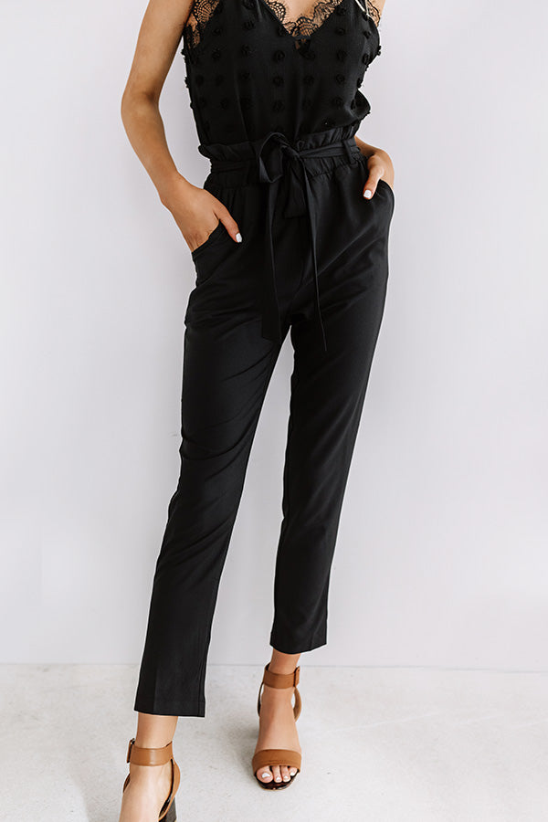 Style Session High Waist Trousers In Black