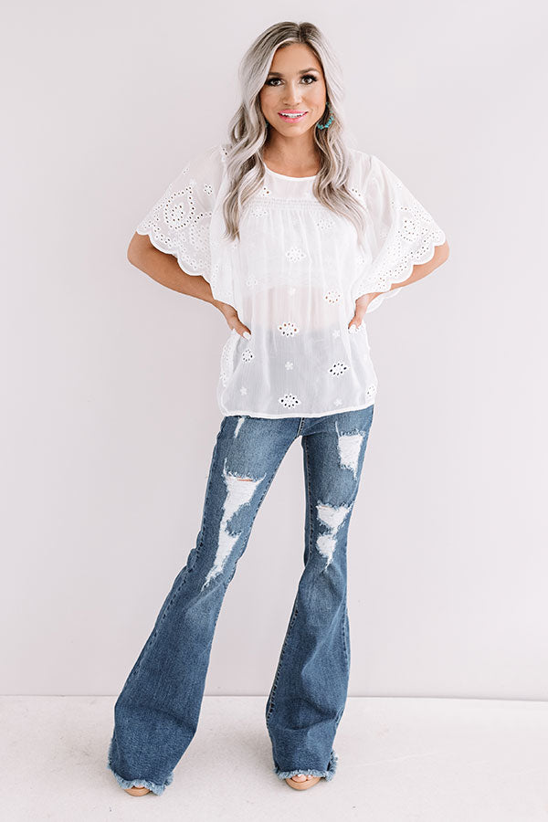 St. Barts Brunch Eyelet Shift Top