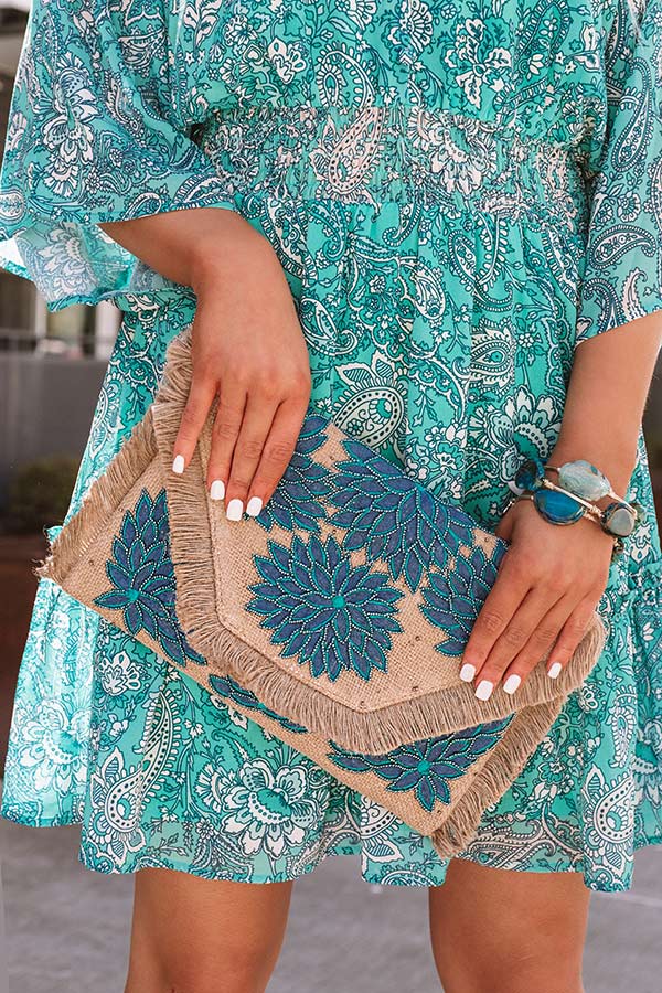 Cayman Views Embellished Clutch