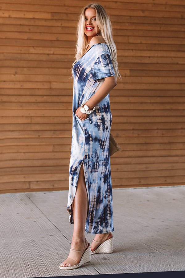 navy blue tie dye maxi dress Navy Tie Dye Off Shoulder Smocked Ruffle Maxi Dress