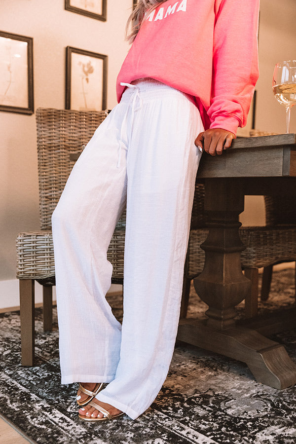 Real Talk Pants In White