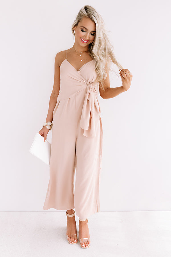 Rooftops And Romance Jumpsuit In Latte