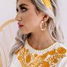 Sailing to Santorini Hoop Earrings in Ivory Image - 1