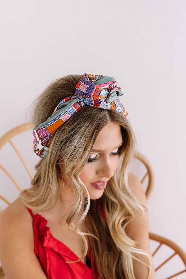 Settle Into Chic Headband In Blue