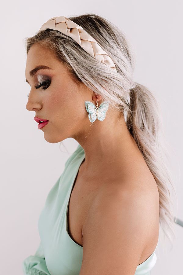 Butterfly Kisses Earrings In Ocean Wave