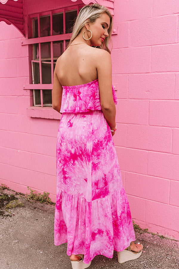 Craving Cabo Tie Dye Maxi In Pink Craving Cabo Tie Dye Maxi In Pink