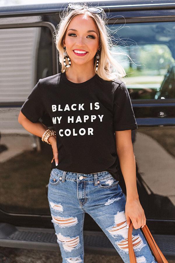 Black Is My Happy Color Shift Tee Image - 1