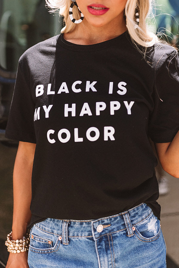 Black Is My Happy Color Shift Tee Image - 1