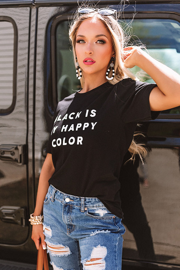 Black Is My Happy Color Shift Tee Image - 1