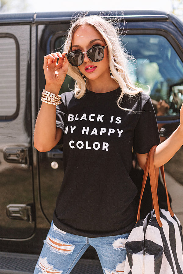Black Is My Happy Color Shift Tee Image - 1