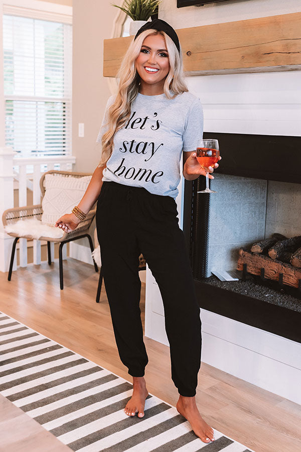 The Abella High Waist Joggers In Black