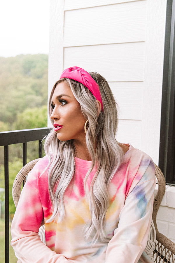 Serving Up Chic Headband In Hot Pink