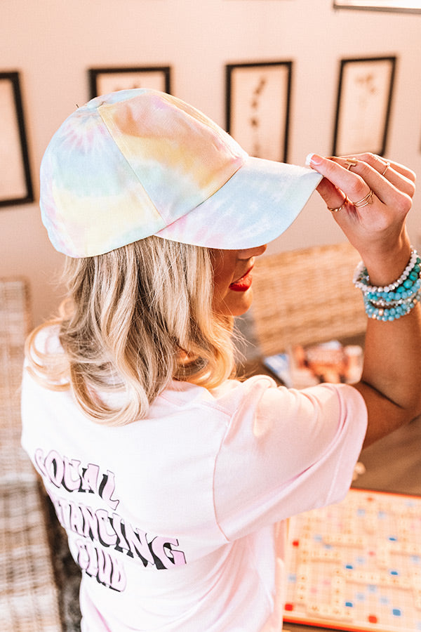 Sunshine State Tie Dye Baseball Cap In Orange