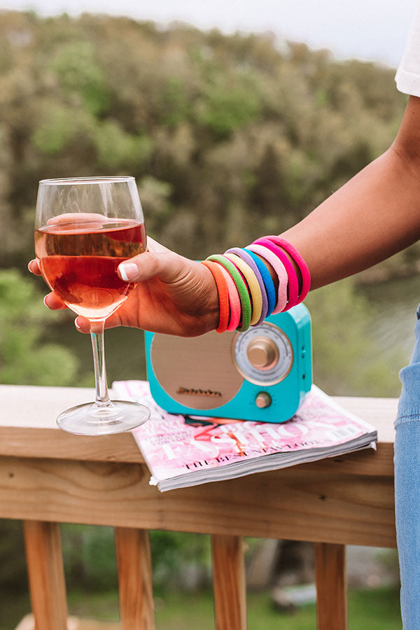 Travel With Me Hair Tie Set In Pink