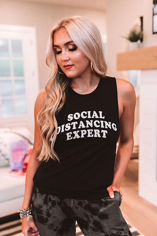 Social Distancing Expert Tank In Black