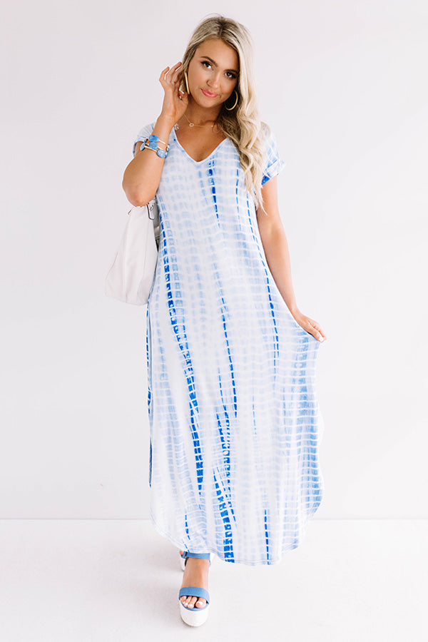 Portofino Party Tie Dye Maxi In Blue