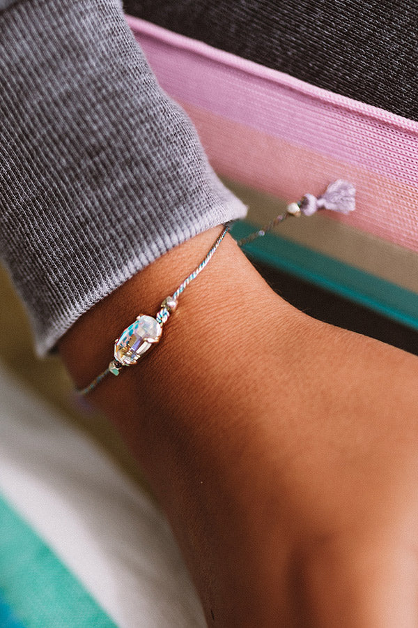 Kendra Scott Everlyne Multi-color Cord Friendship Bracelet in Dichroic Glass Image - 1