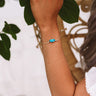 Kendra Scott Everlyne Gold Cord Friendship Bracelet in Bronze Veined Turquoise Magnesite Image - 1