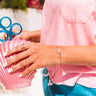Kendra Scott Everlyne Pink Cord Friendship Bracelet in Coral Kyocera Opal Illusion Image - 1