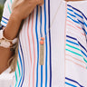 Kendra Scott Tae Gold Long Pendant Necklace in Bright Coral Magnesite Image - 1