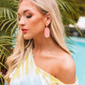 Kendra Scott Danielle Gold Statement Earrings in Iridescent Coral Illusion Image - 1