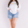 Colorful Mama Sweatshirt in White Curves Image - 1
