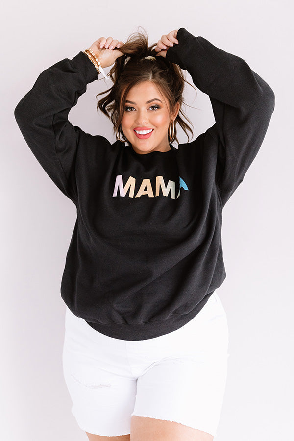 Colorful Mama Sweatshirt in Black Curves Image - 1