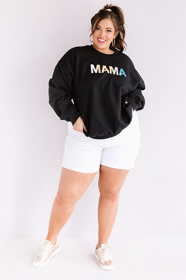 Colorful Mama Sweatshirt in Black Curves Image - 1