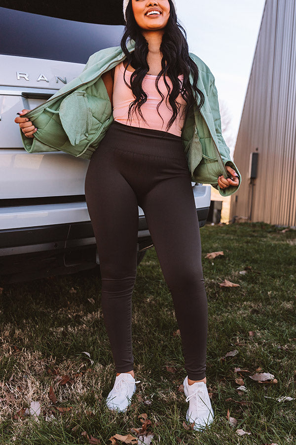 Aligned For Success High Waist Legging In Martini Olive