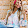 Runaway Fabulous Watercolor Shift Top In Blue Image - 1