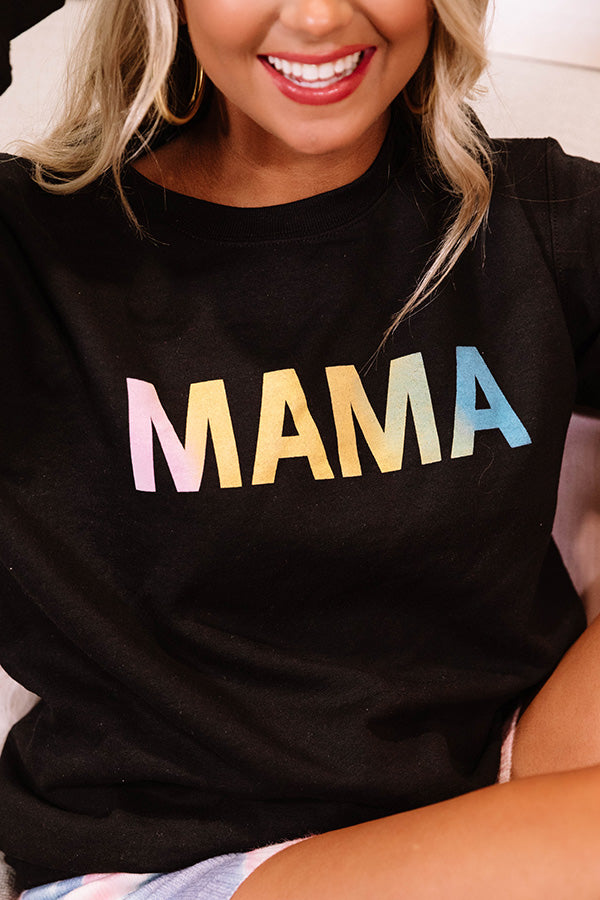 Colorful Mama Sweatshirt in Black Image - 1