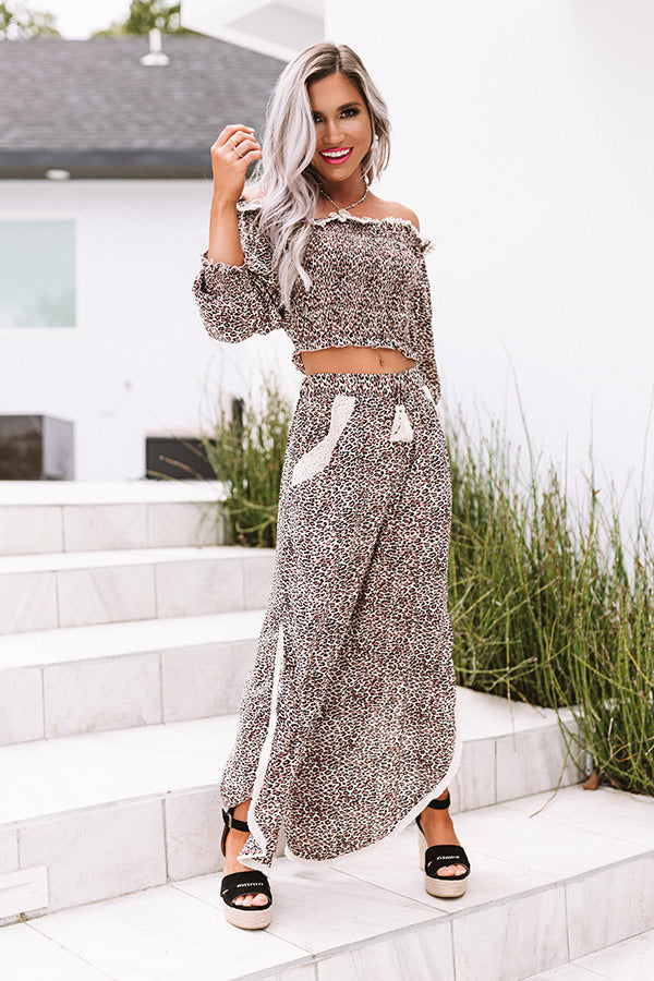 Chic Exchange Leopard Smocked Top