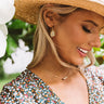 Kendra Scott Margot Vintage Gold Hoop Earrings in White Abalone Image - 1